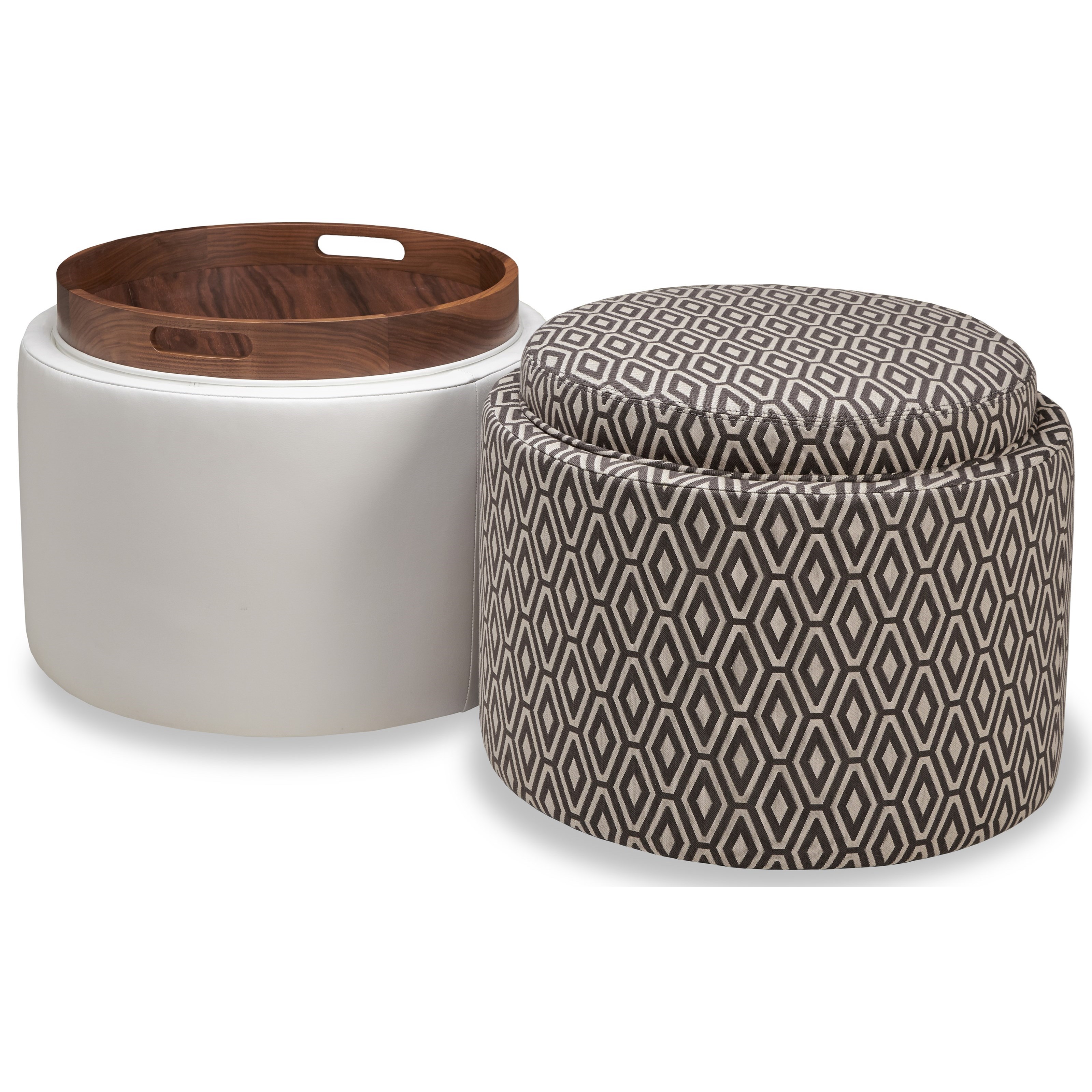 Storage ottoman with reversible sales tray top